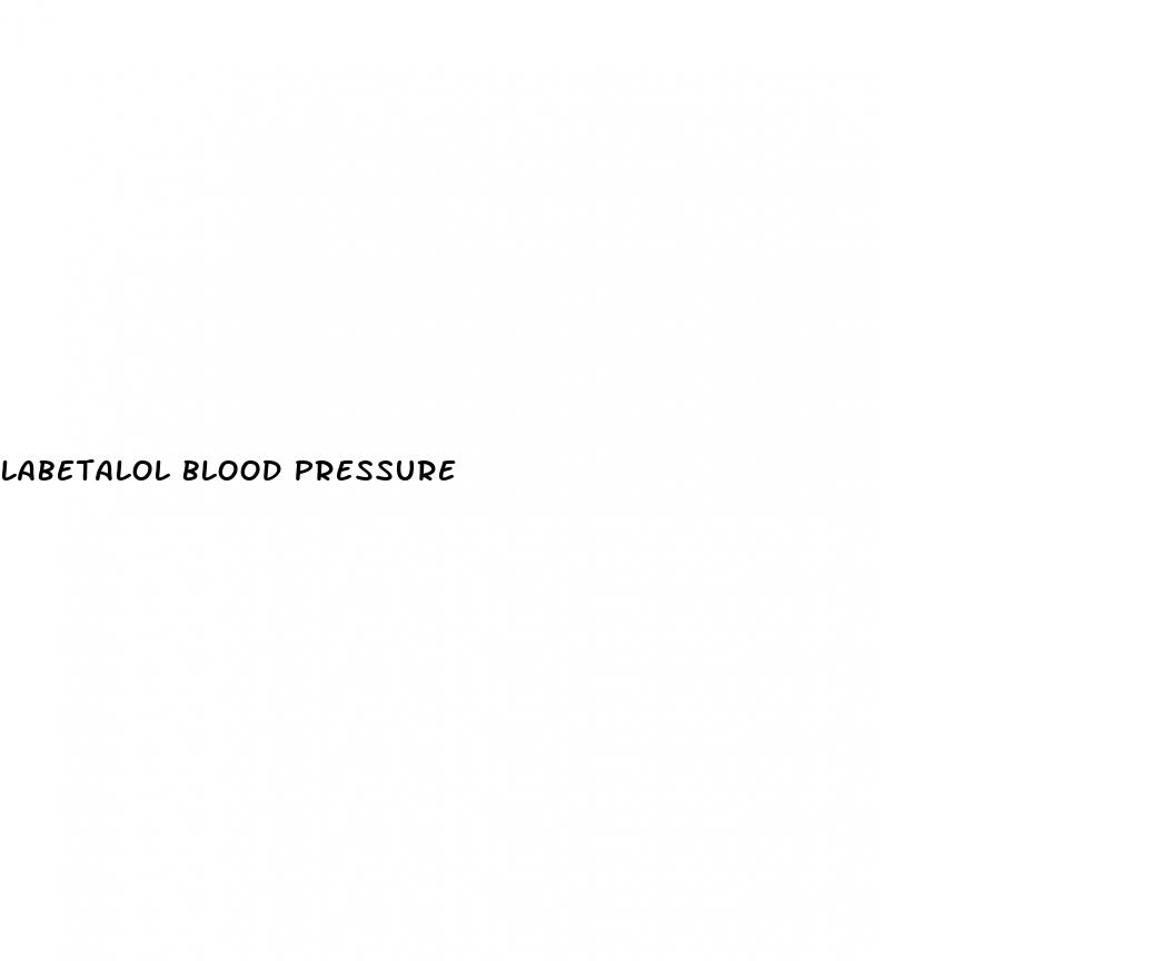 labetalol blood pressure