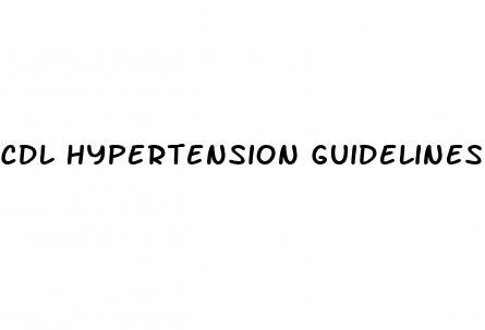 cdl hypertension guidelines