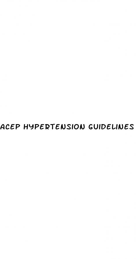 acep hypertension guidelines