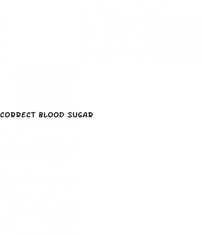 correct blood sugar