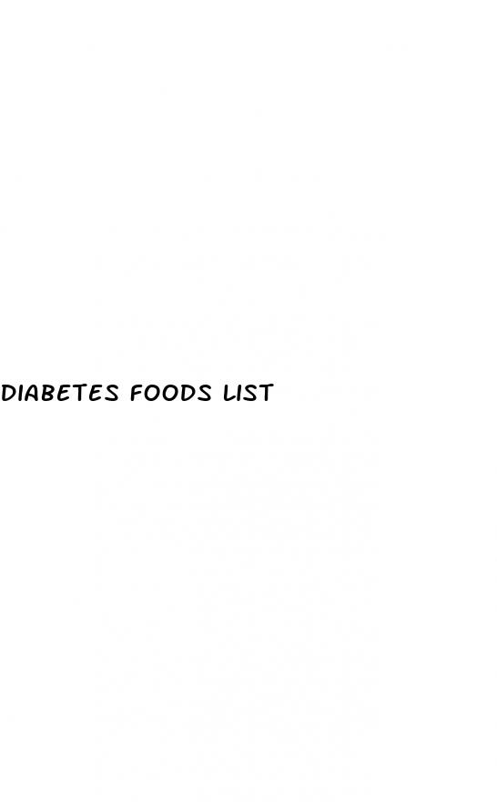 diabetes foods list