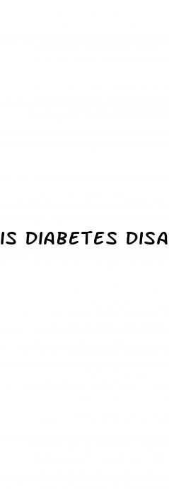 is diabetes disability