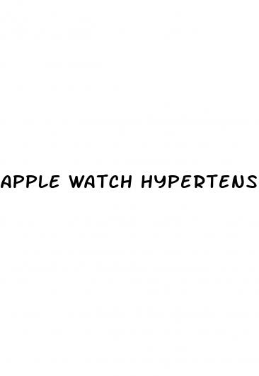 apple watch hypertension