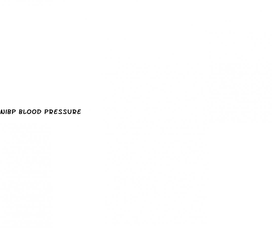 nibp blood pressure