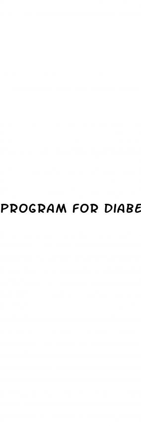 program for diabetes