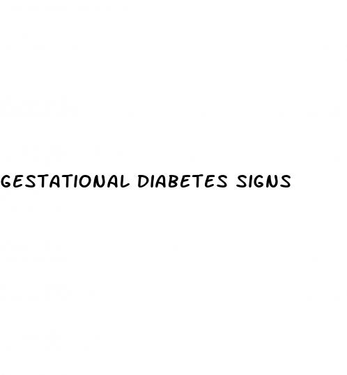 gestational diabetes signs