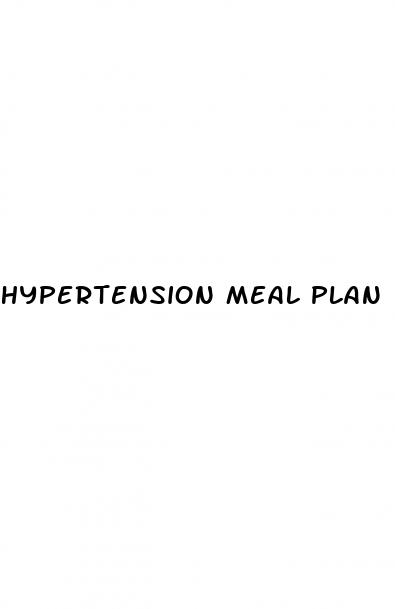 hypertension meal plan