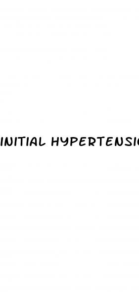initial hypertension therapy