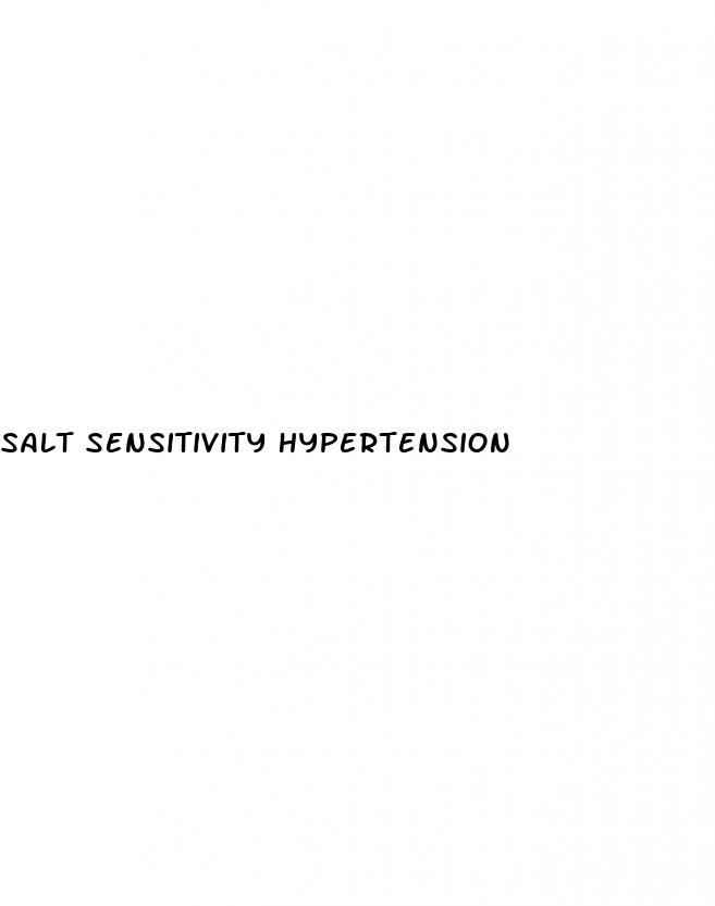 salt sensitivity hypertension