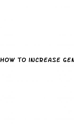 how to increase genital size