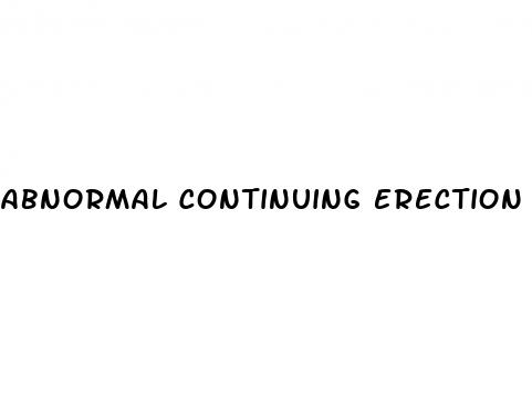 abnormal continuing erection of the penis with pain and tend