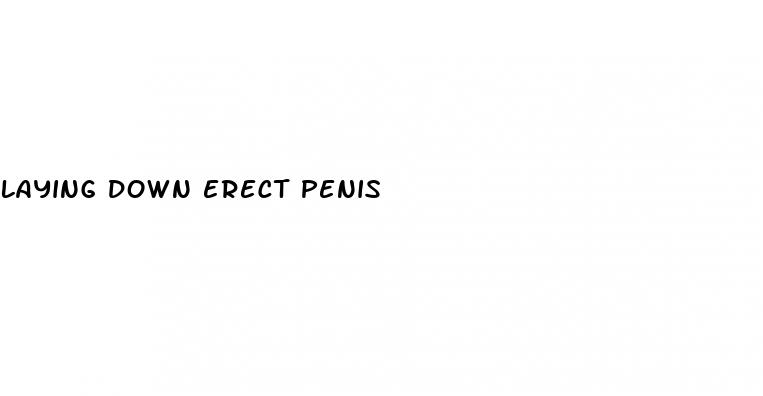 laying down erect penis