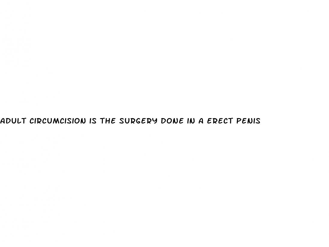 adult circumcision is the surgery done in a erect penis