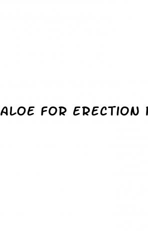 aloe for erection penis health