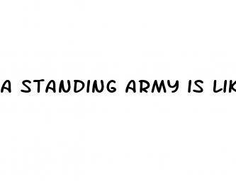 a standing army is like an erect penis