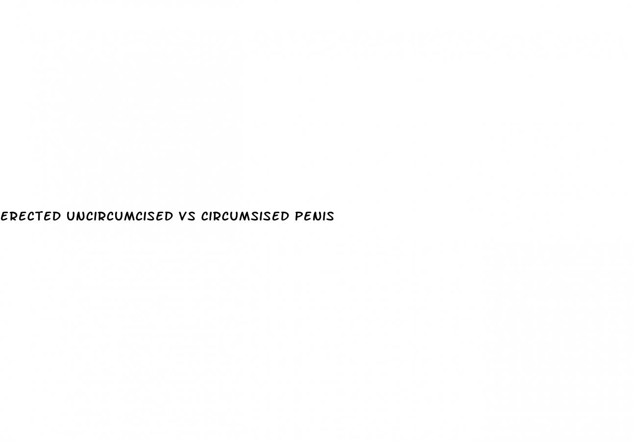 erected uncircumcised vs circumsised penis