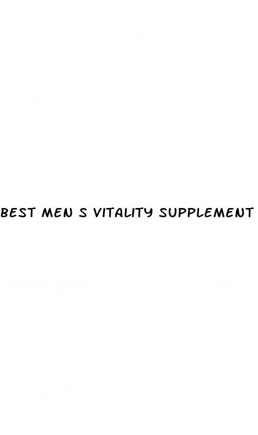 best men s vitality supplement