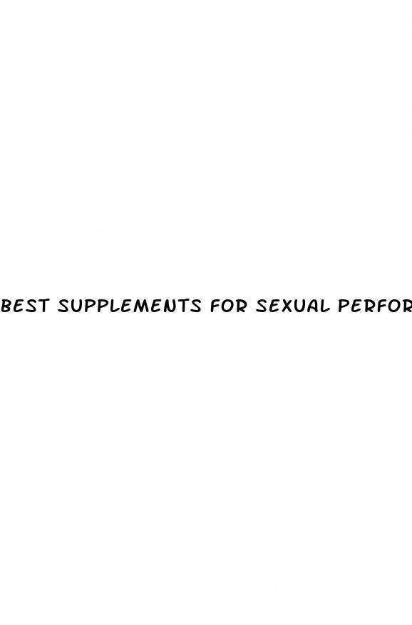 best supplements for sexual performance