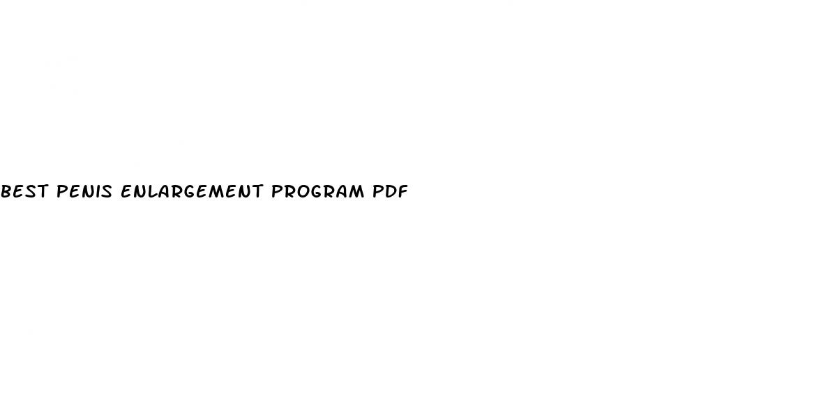 best penis enlargement program pdf