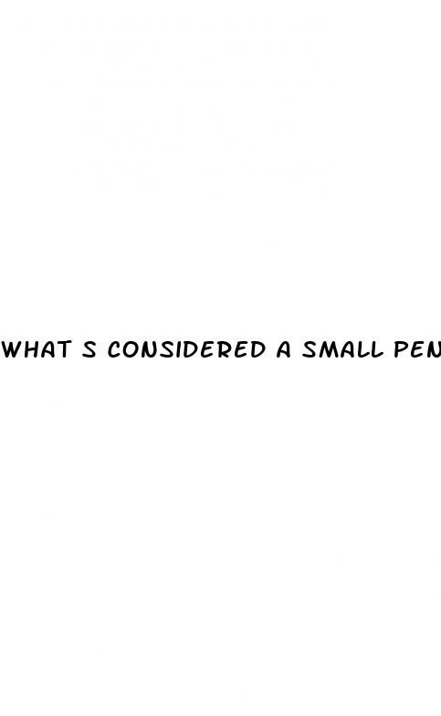 what s considered a small penis