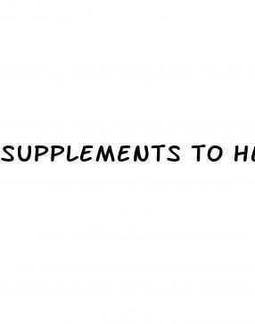 supplements to help with ed