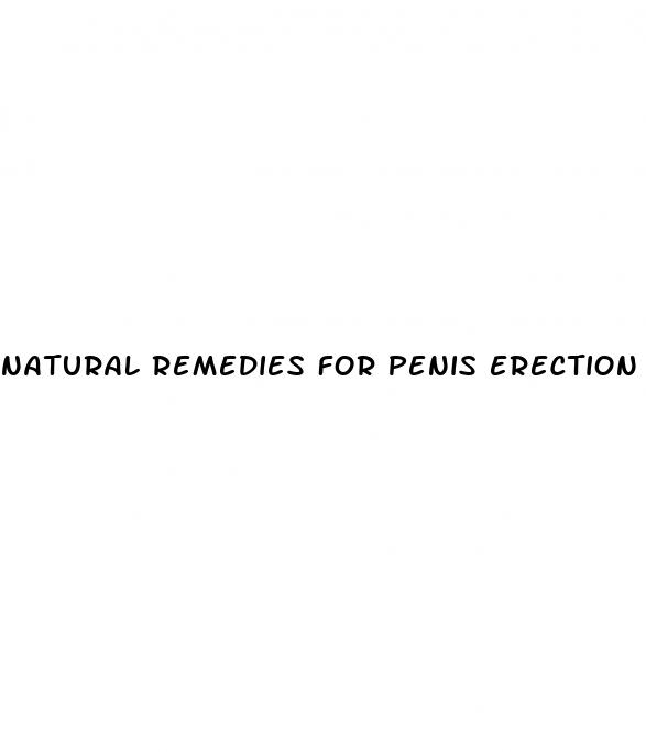 natural remedies for penis erection