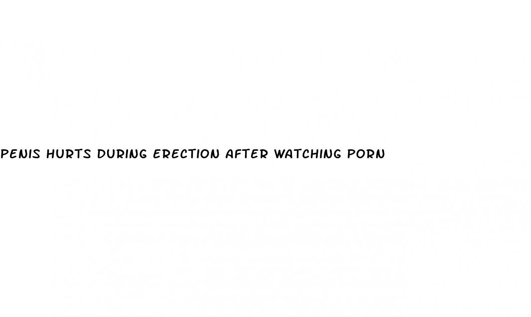 penis hurts during erection after watching porn