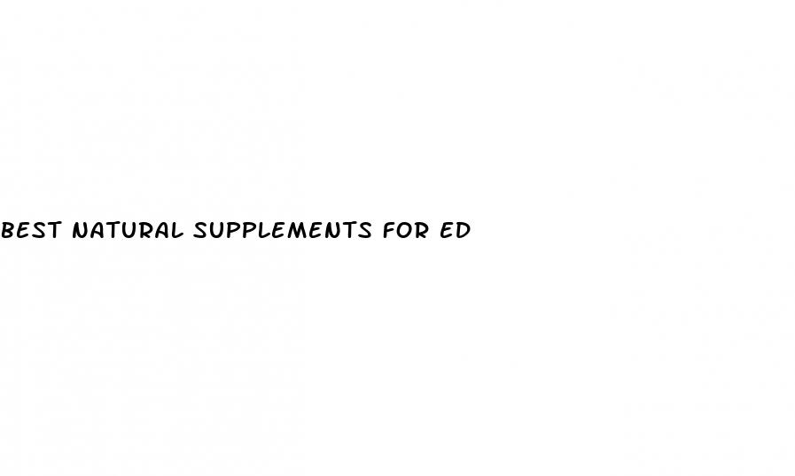 best natural supplements for ed