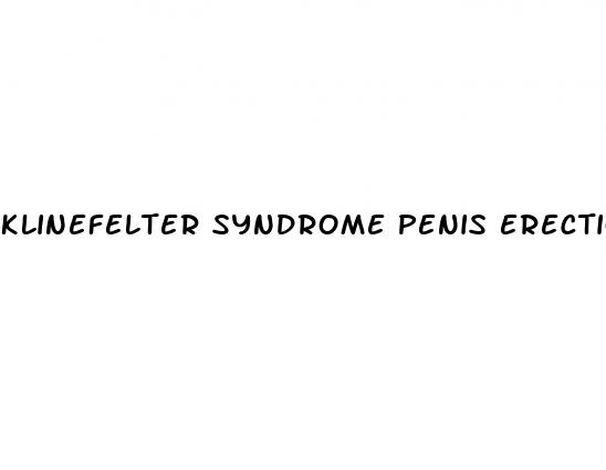 klinefelter syndrome penis erection