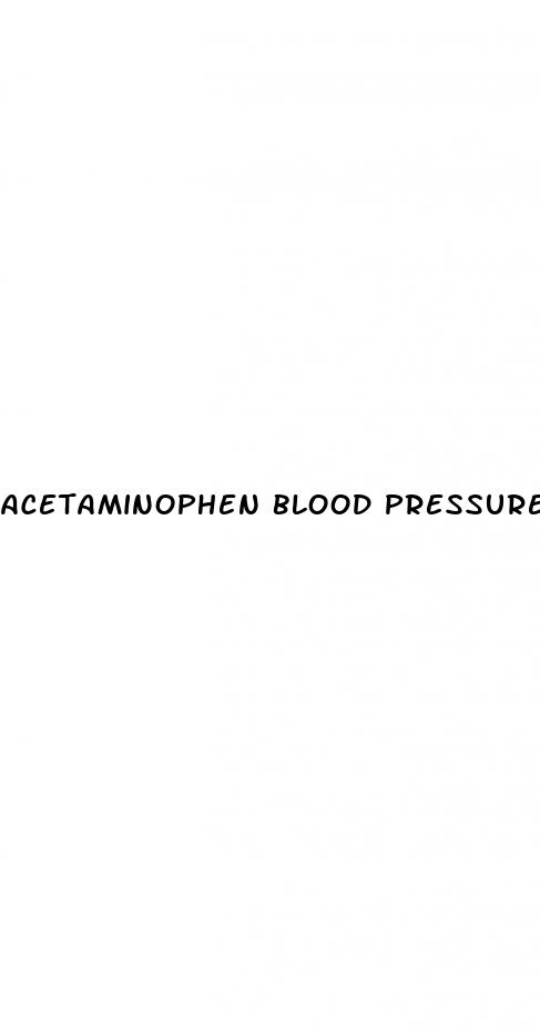 acetaminophen blood pressure