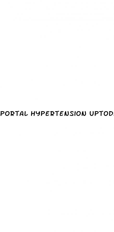 portal hypertension uptodate