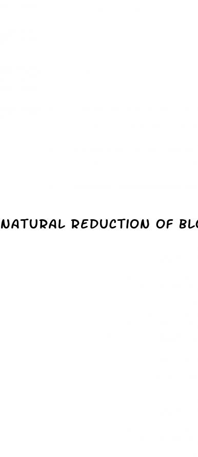 natural reduction of blood pressure