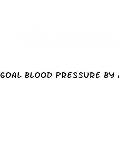 goal blood pressure by age