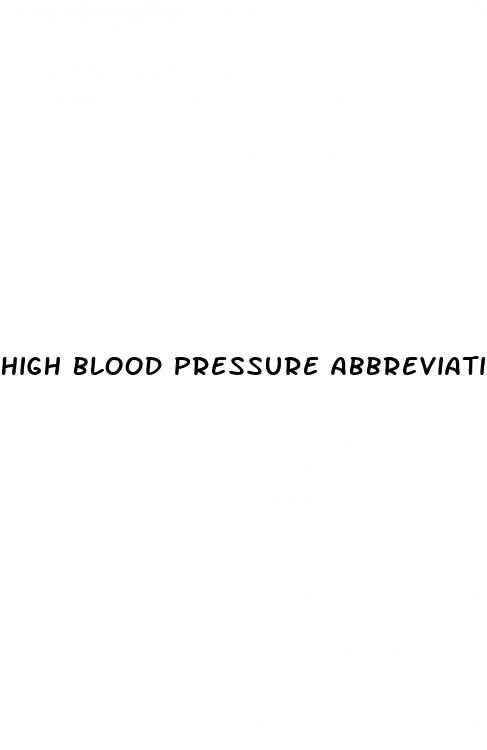 high blood pressure abbreviation