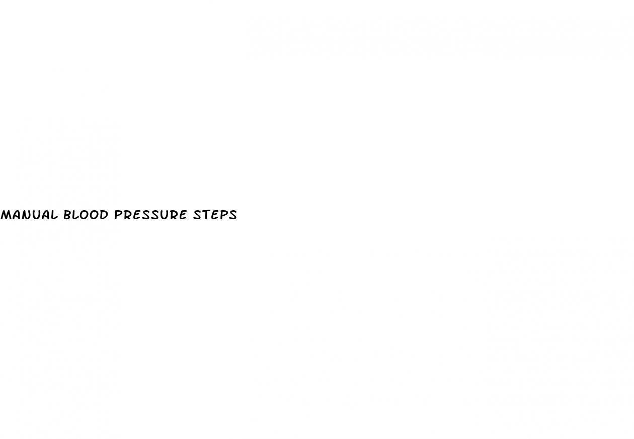 manual blood pressure steps