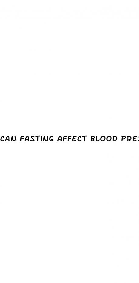 can fasting affect blood pressure