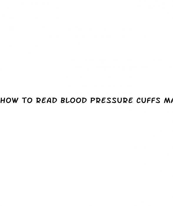 how to read blood pressure cuffs manual