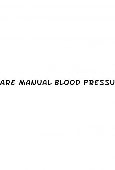 are manual blood pressure cuffs accurate