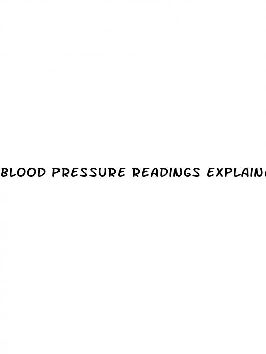 blood pressure readings explained