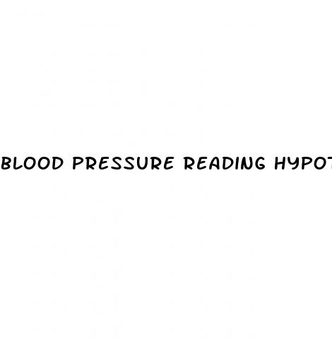 blood pressure reading hypotension