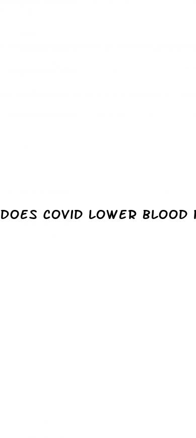 does covid lower blood pressure