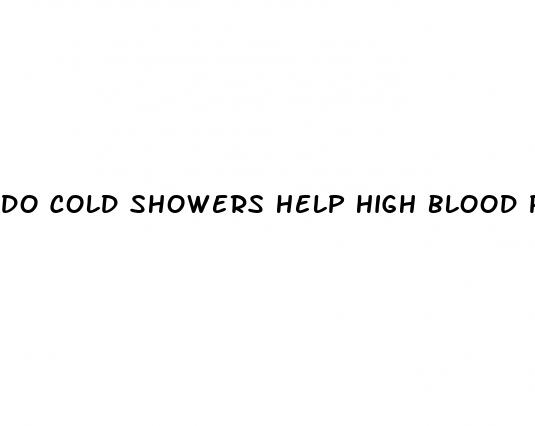 do cold showers help high blood pressure