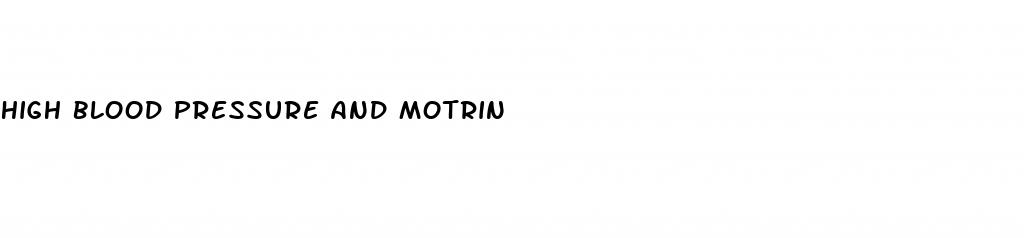 high blood pressure and motrin