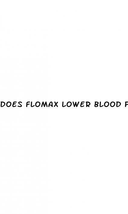 does flomax lower blood pressure