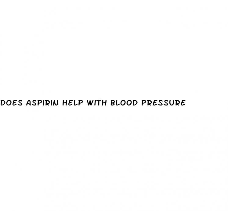does aspirin help with blood pressure