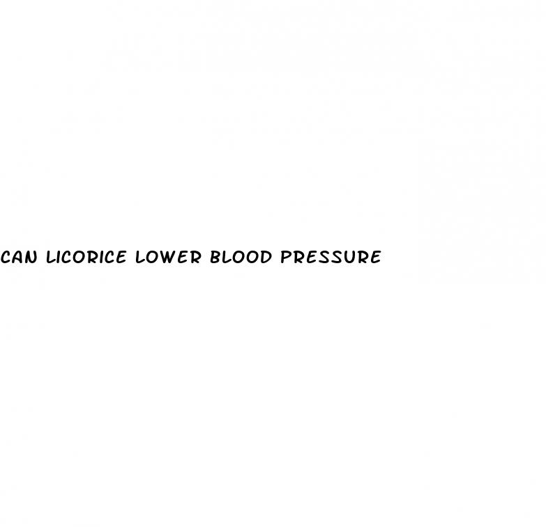 can licorice lower blood pressure