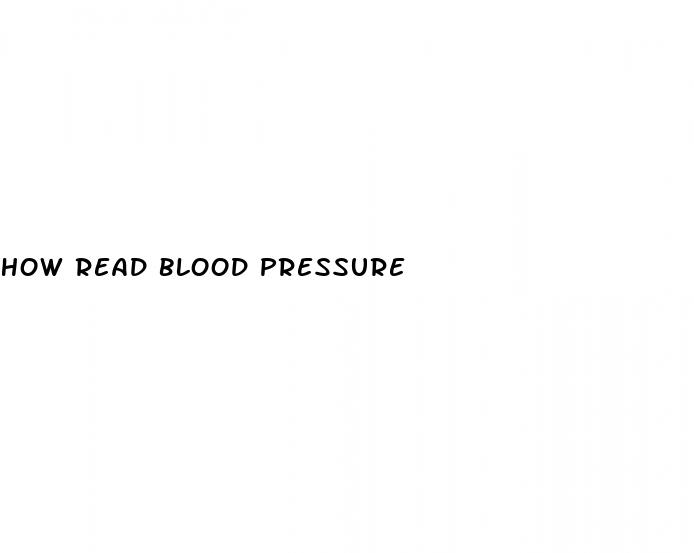 how read blood pressure