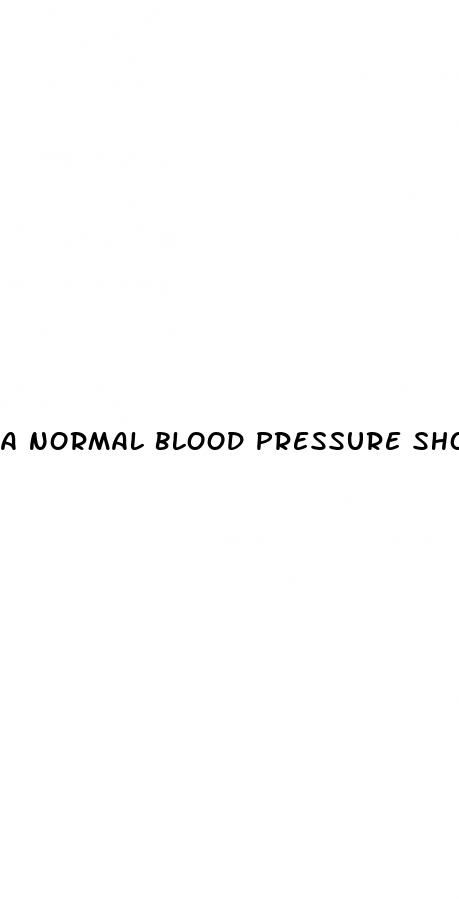 a normal blood pressure should be