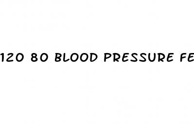 120 80 blood pressure female