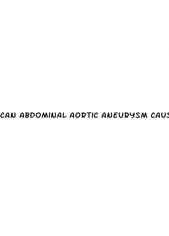 can abdominal aortic aneurysm cause high blood pressure